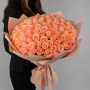 101 персиковая роза (60 см) фото 2